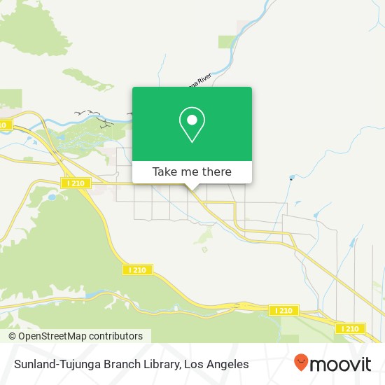 Sunland-Tujunga Branch Library map