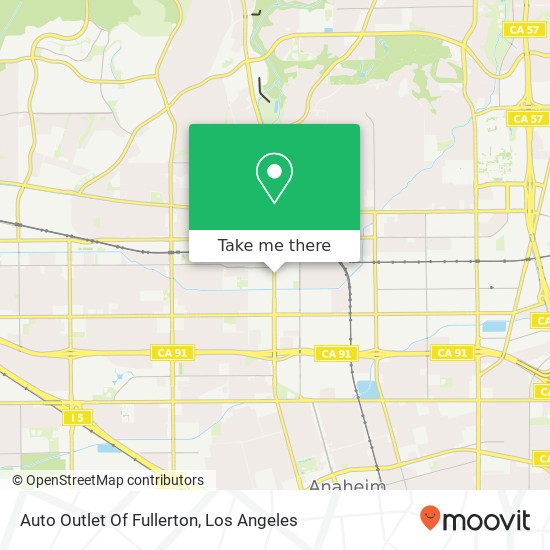 Auto Outlet Of Fullerton map