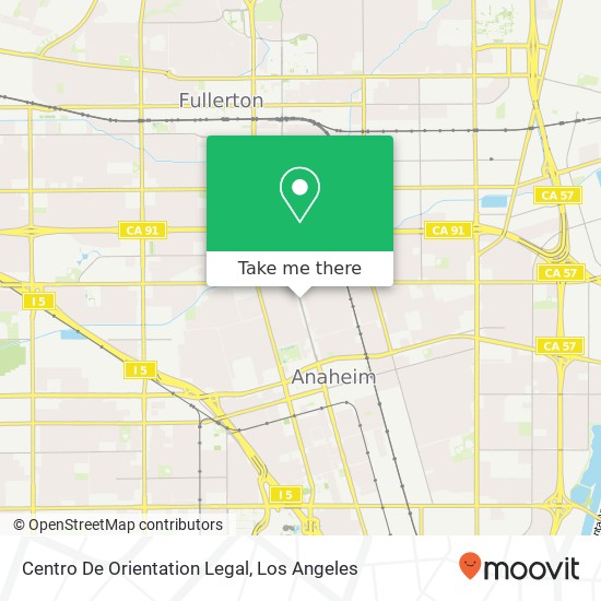 Centro De Orientation Legal map