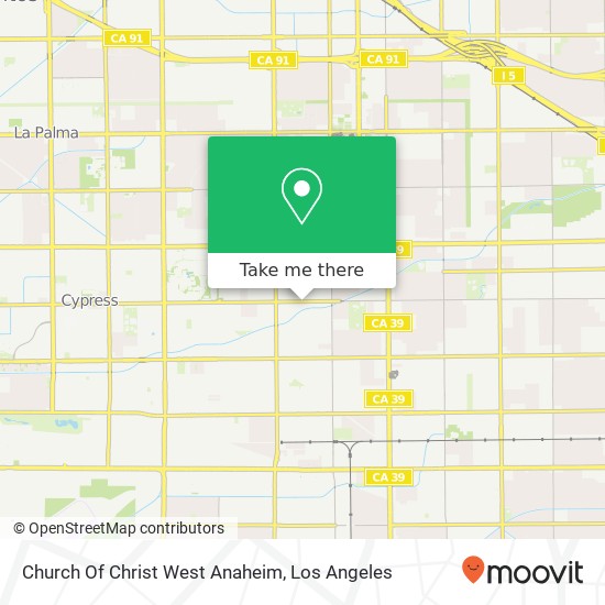 Mapa de Church Of Christ West Anaheim