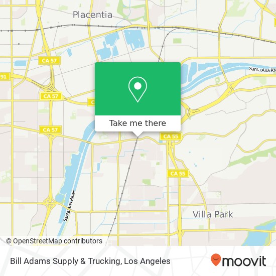 Bill Adams Supply & Trucking map