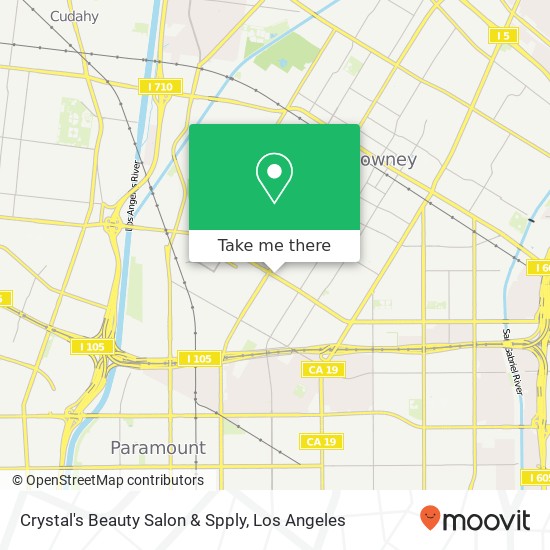 Mapa de Crystal's Beauty Salon & Spply