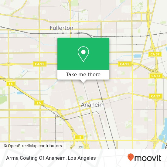 Arma Coating Of Anaheim map