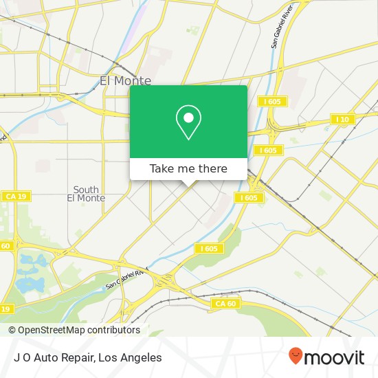 J O Auto Repair map