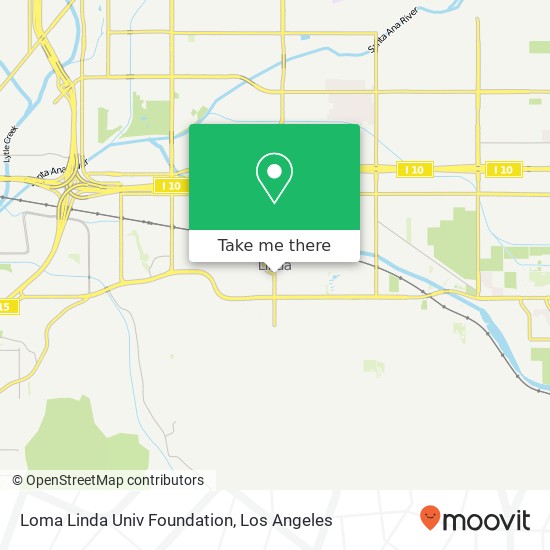 Mapa de Loma Linda Univ Foundation