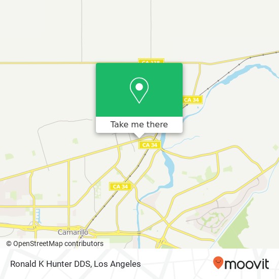 Ronald K Hunter DDS map