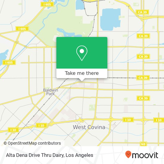 Alta Dena Drive Thru Dairy map