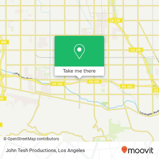 John Tesh Productions map