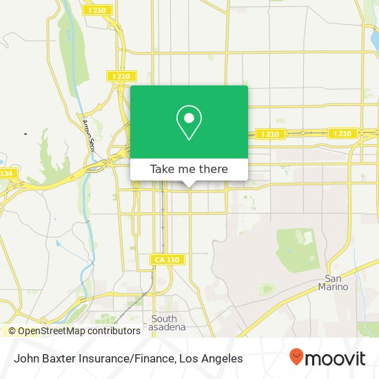 John Baxter Insurance/Finance map