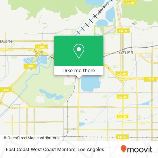 Mapa de East Coast West Coast Mentors