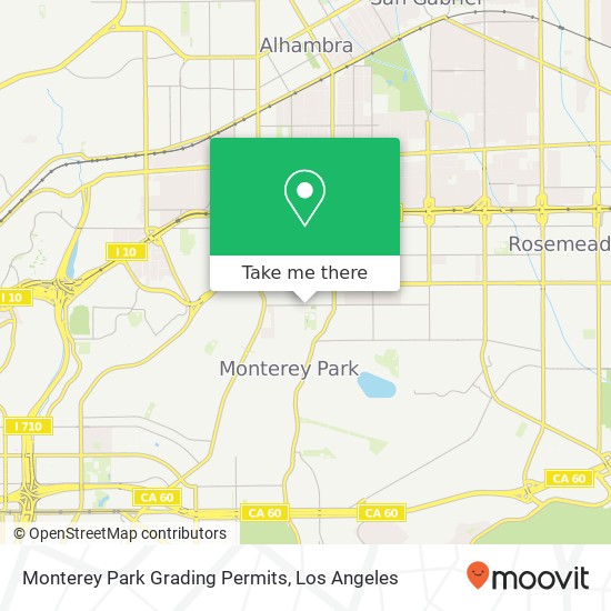 Mapa de Monterey Park Grading Permits