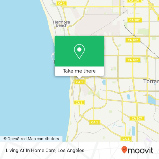 Living At In Home Care map