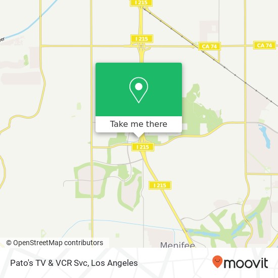 Pato's TV & VCR Svc map