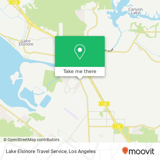 Mapa de Lake Elsinore Travel Service