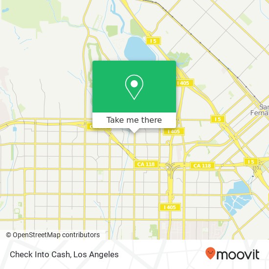 Check Into Cash map