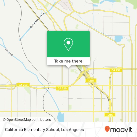 Mapa de California Elementary School