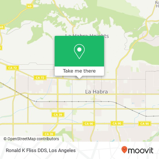 Ronald K Fliss DDS map