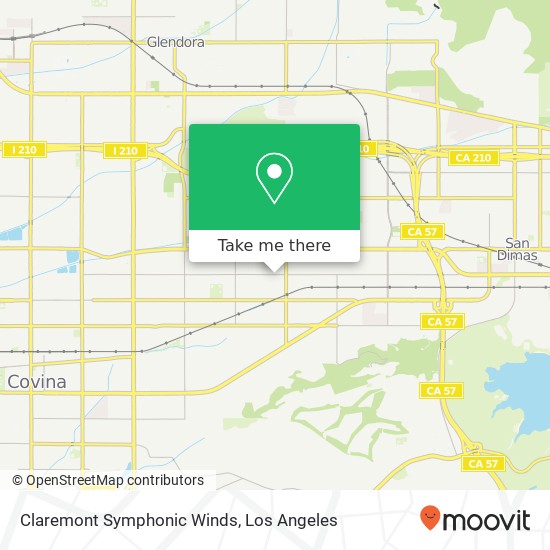 Claremont Symphonic Winds map