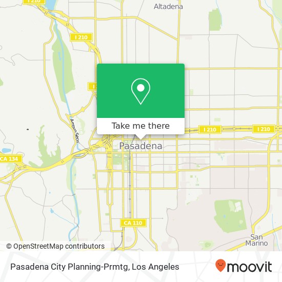 Pasadena City Planning-Prmtg map