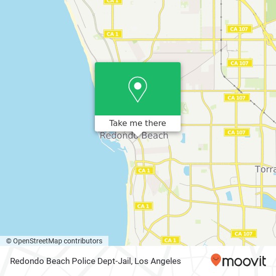 Redondo Beach Police Dept-Jail map