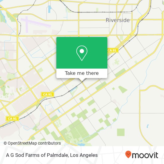 A G Sod Farms of Palmdale map