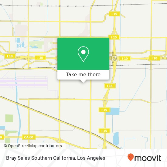 Bray Sales Southern California map