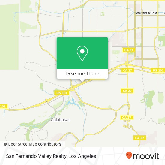 Mapa de San Fernando Valley Realty