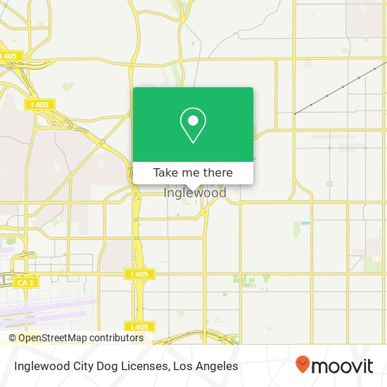 Mapa de Inglewood City Dog Licenses