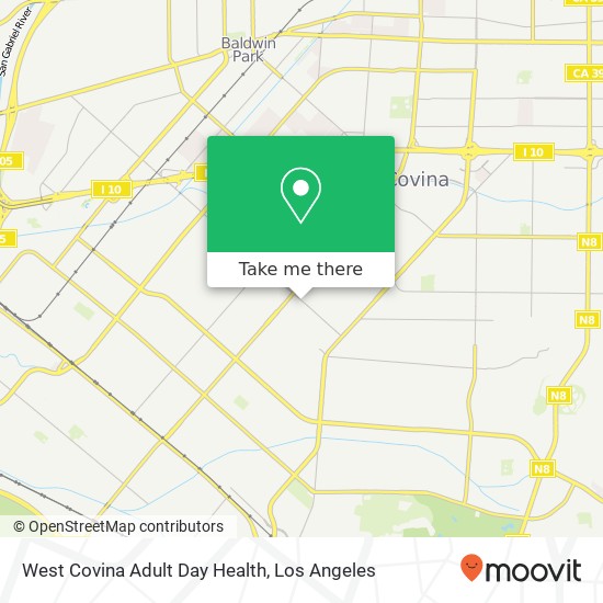 West Covina Adult Day Health map