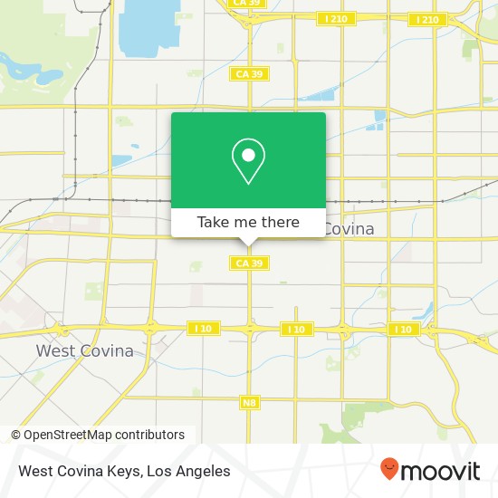 West Covina Keys map