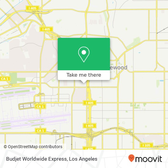 Budjet Worldwide Express map