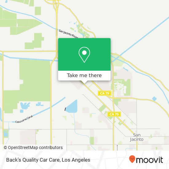 Back's Quality Car Care map