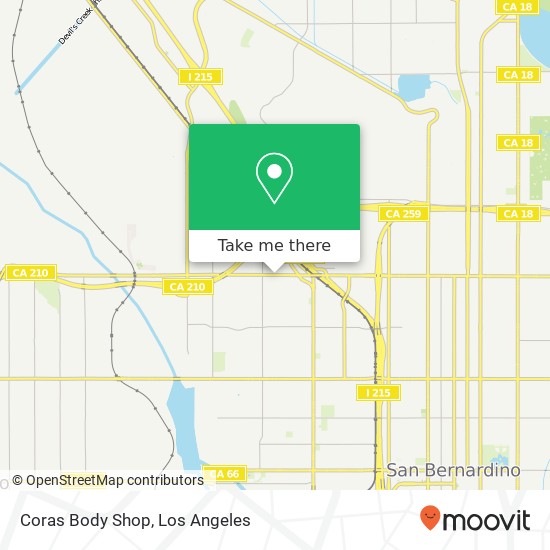 Coras Body Shop map