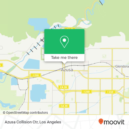 Azusa Collision Ctr map