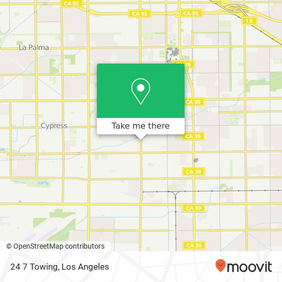 24 7 Towing map