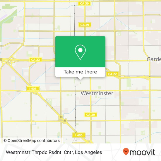 Westmnstr Thrpdc Rsdntl Cntr map