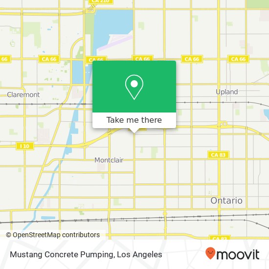 Mustang Concrete Pumping map