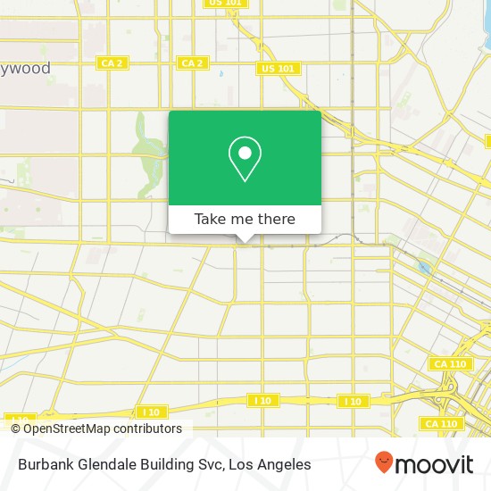 Burbank Glendale Building Svc map