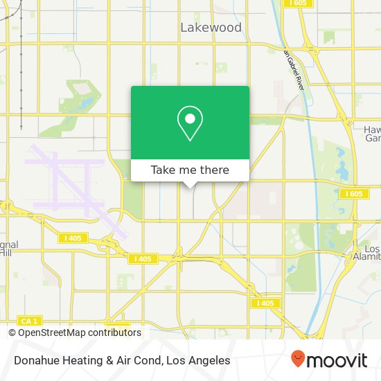 Donahue Heating & Air Cond map