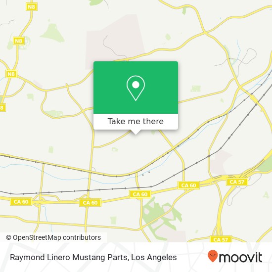 Raymond Linero Mustang Parts map