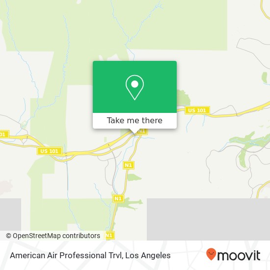 American Air Professional Trvl map