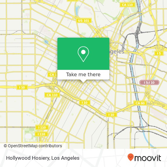 Hollywood Hosiery map