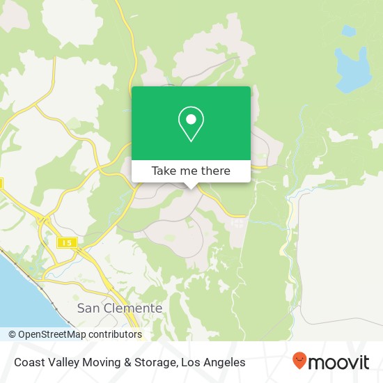 Coast Valley Moving & Storage map