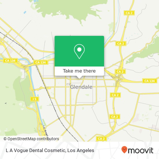 L A Vogue Dental Cosmetic map