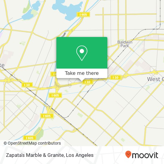 Zapata's Marble & Granite map