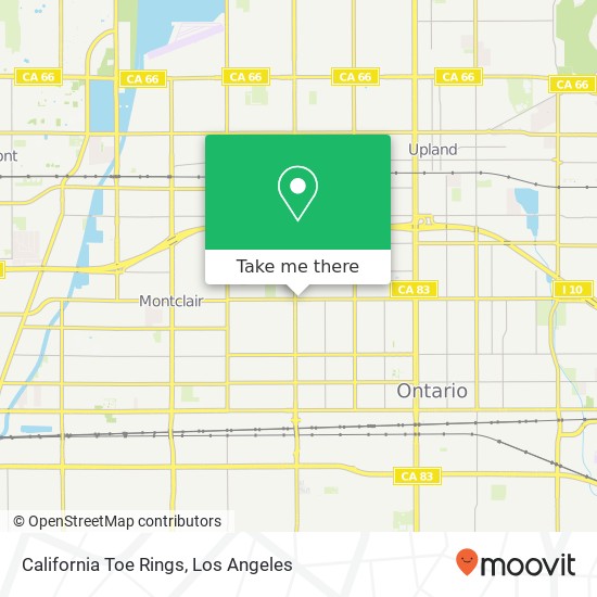 California Toe Rings map