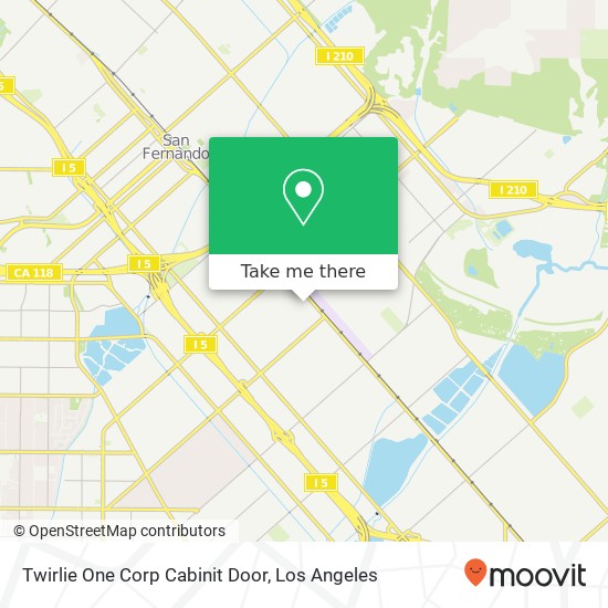 Mapa de Twirlie One Corp Cabinit Door