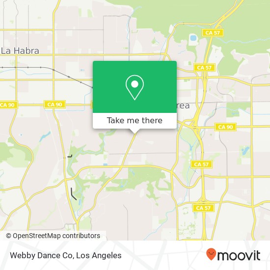 Webby Dance Co map