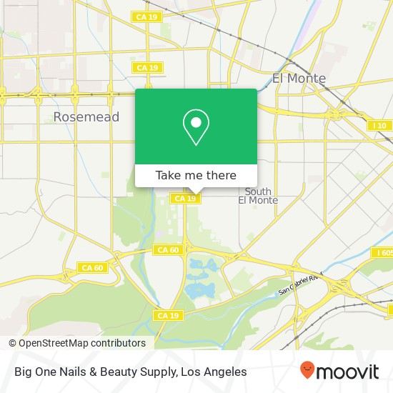 Mapa de Big One Nails & Beauty Supply