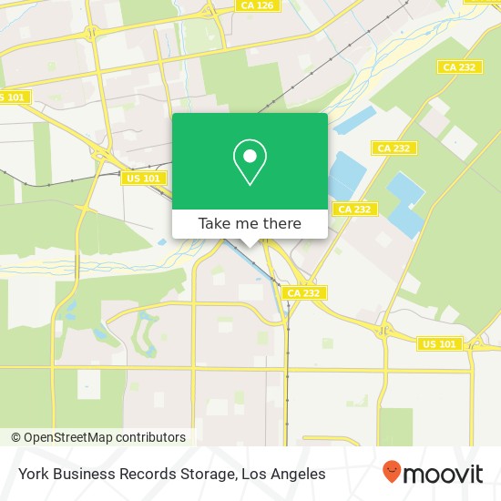 York Business Records Storage map